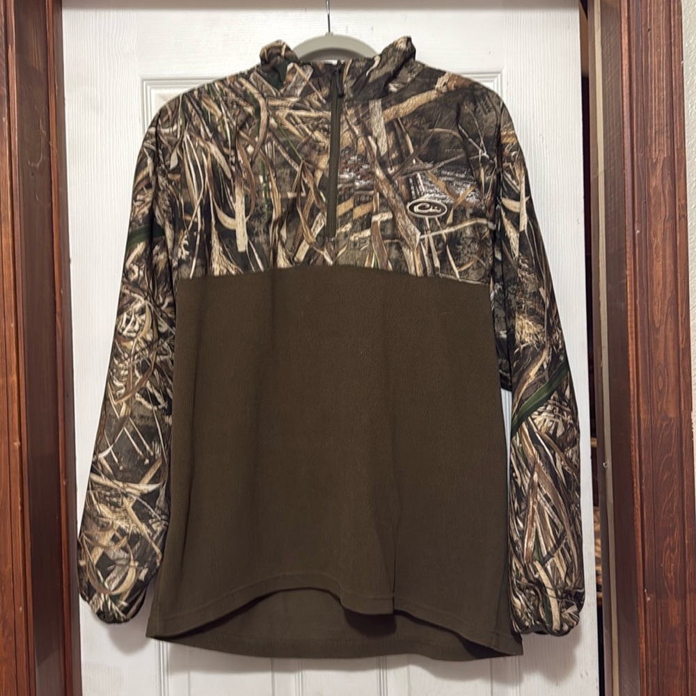 Drake Waterfowl Systems Realtree Camo 1/4 Zip Hunting Waders Jacket